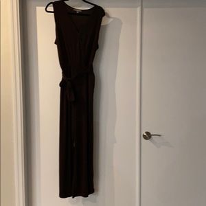 NY Collection Brown Jumpsuit with pockets